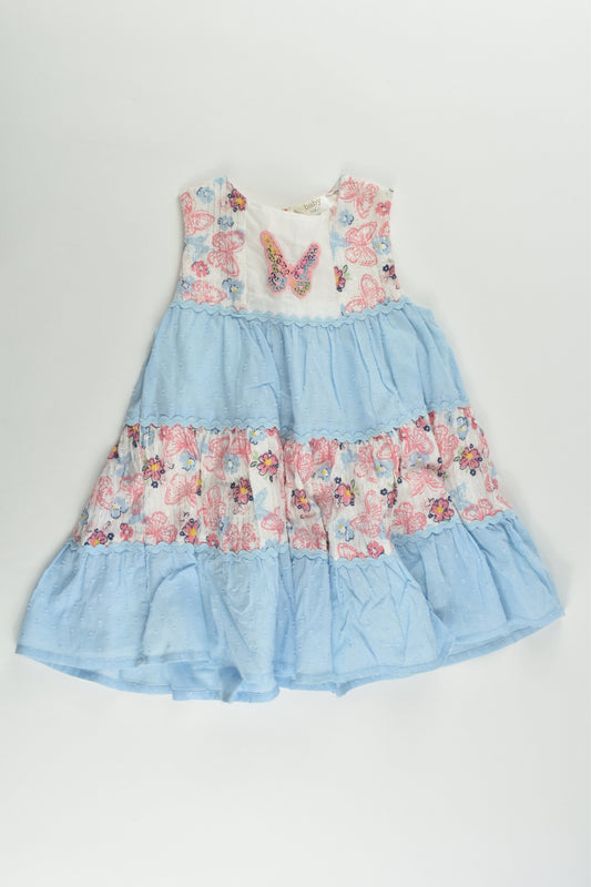 M&Co Size 00 (3-6 months) Lined Butterfly Dress