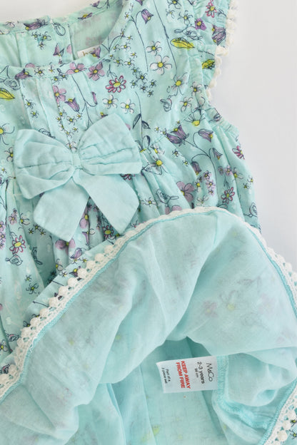 M&Co Size 2-3 Lined Floral Blouse/Tunic