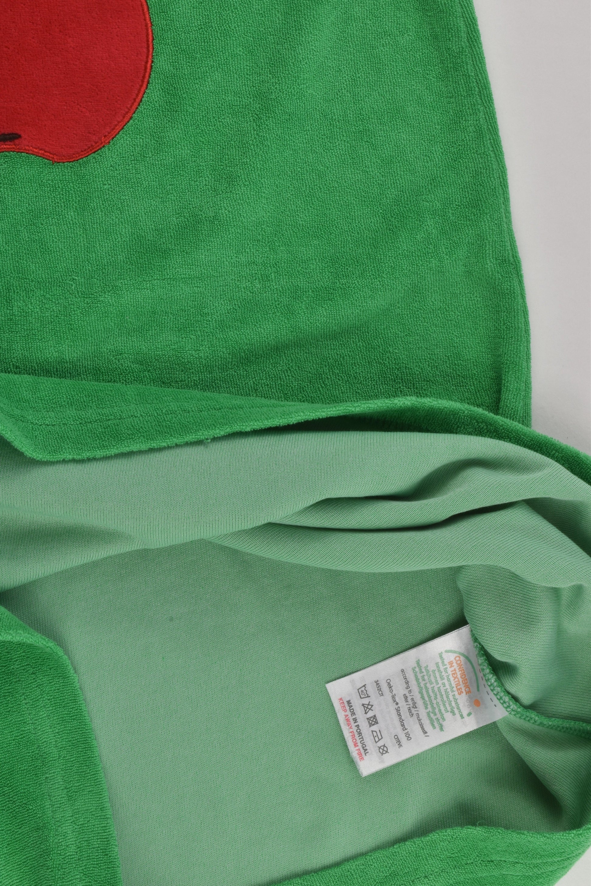 Me&i Size 7-8 (122/128 cm) Apple and Worm Terry Dress