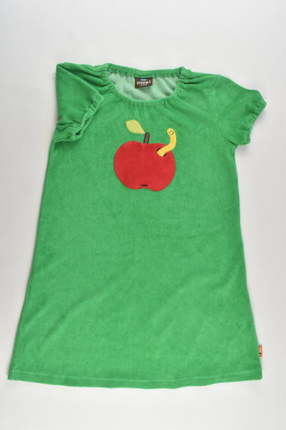 Me&i Size 7-8 (122/128 cm) Apple and Worm Terry Dress