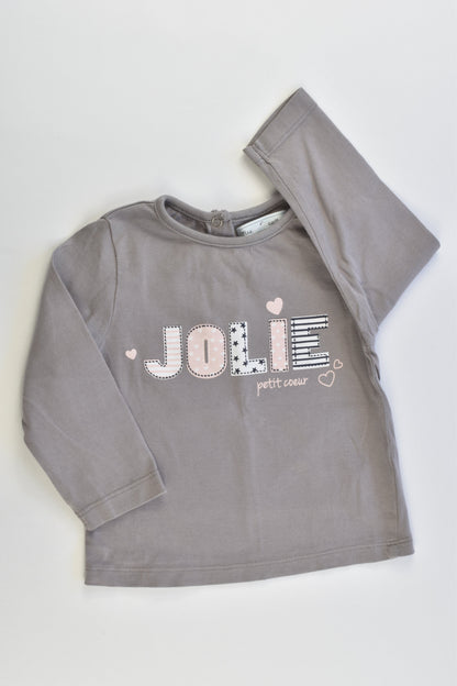 Mes Petits Cailloux (France) Size 0 (12 months, 74 cm) 'Jolie Petit Coeur' Top