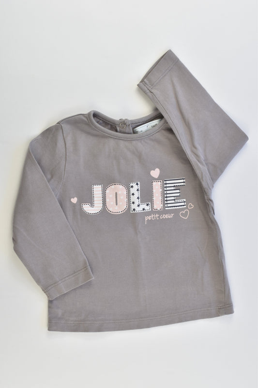 Mes Petits Cailloux (France) Size 0 (12 months, 74 cm) 'Jolie Petit Coeur' Top