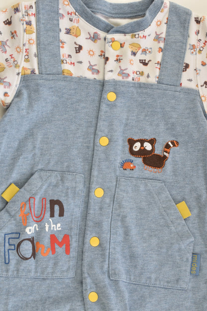 Mides Size 0 (9 months) 'Fun On The Farm' Playsuit