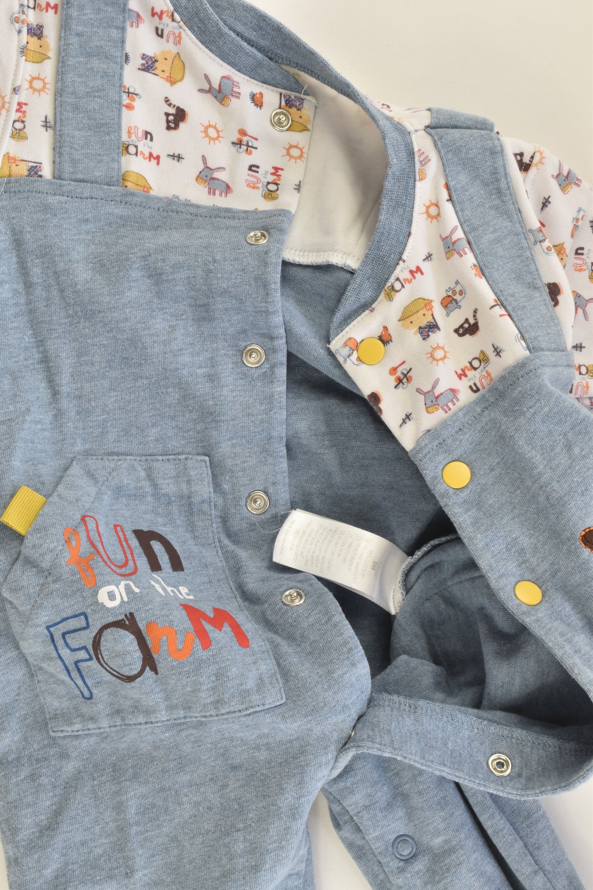 Mides Size 0 (9 months) 'Fun On The Farm' Playsuit