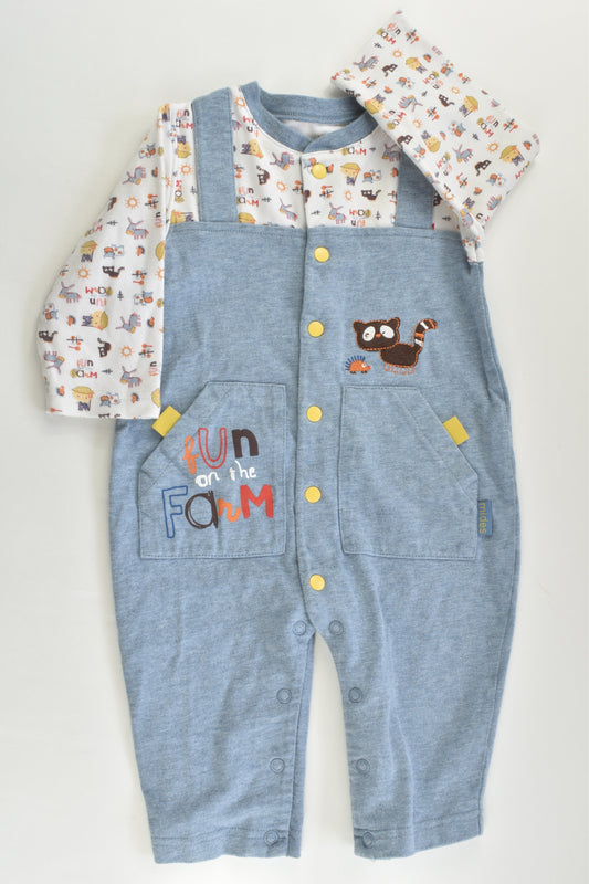 Mides Size 0 (9 months) 'Fun On The Farm' Playsuit