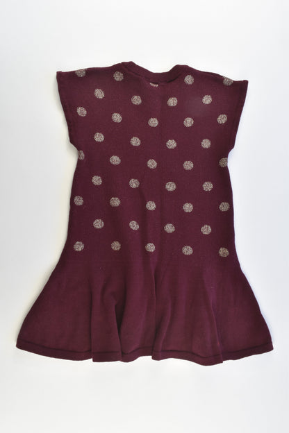 Milkshake Size 3 Polka Dots Knitted Dress