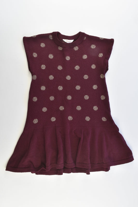Milkshake Size 3 Polka Dots Knitted Dress