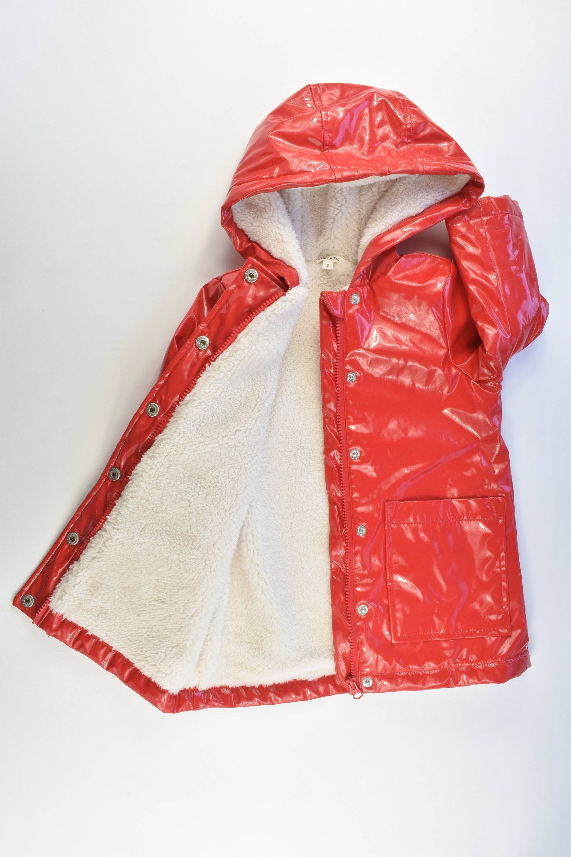 Milkshake Size 3 Soft Sherpa Lined Rain Jacket