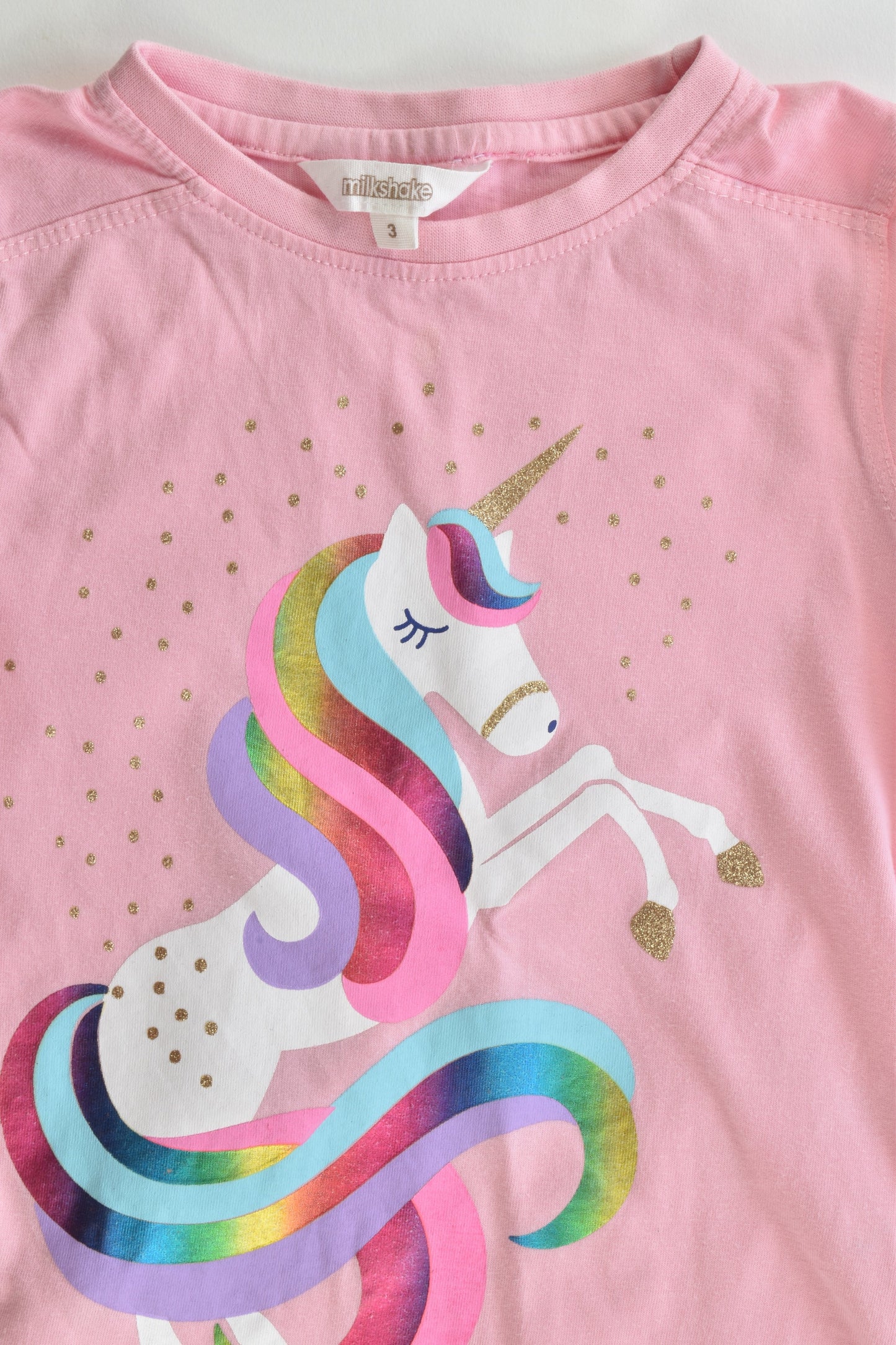 Milkshake Size 4 Rainbow Unicorn Top