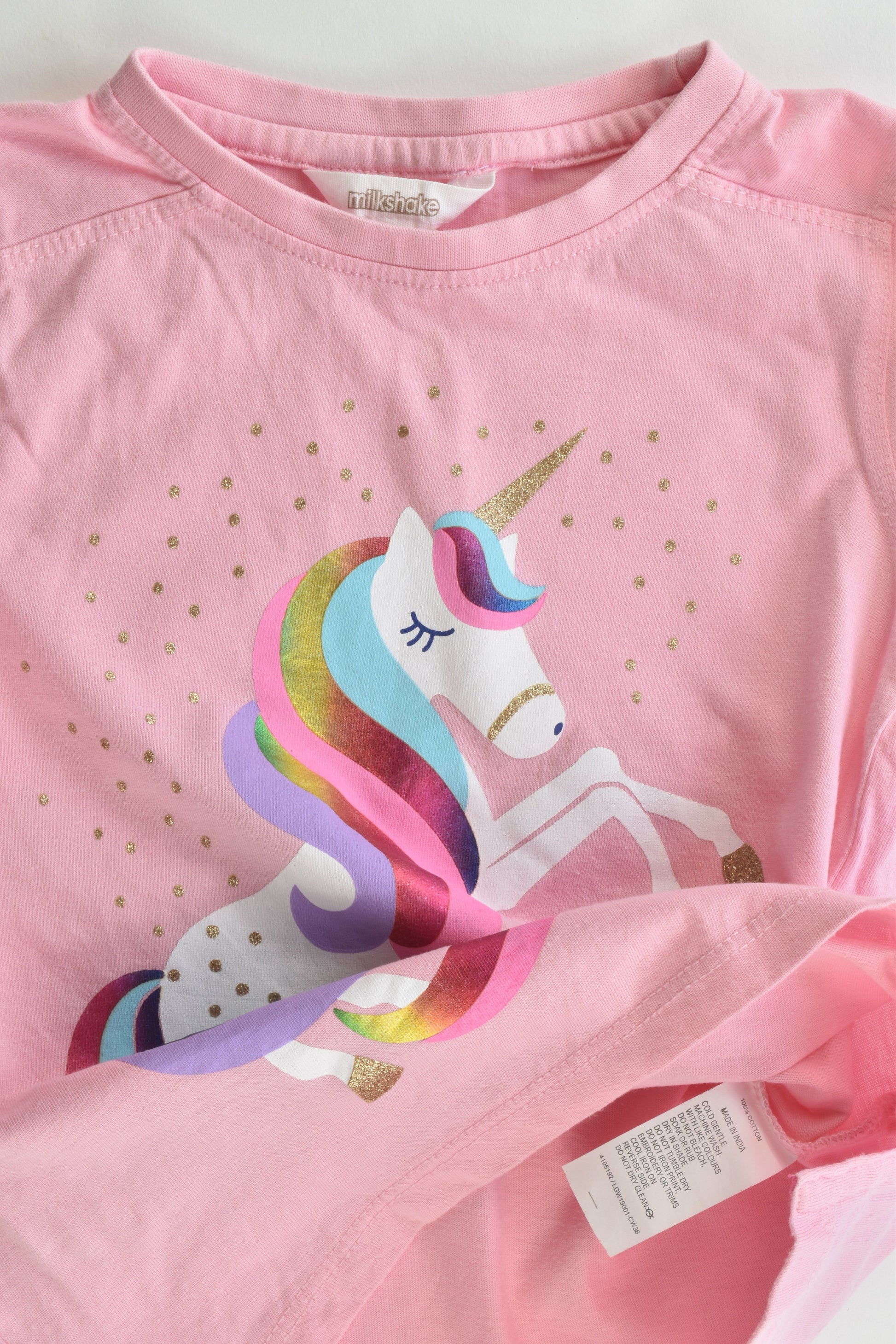 Milkshake Size 4 Rainbow Unicorn Top