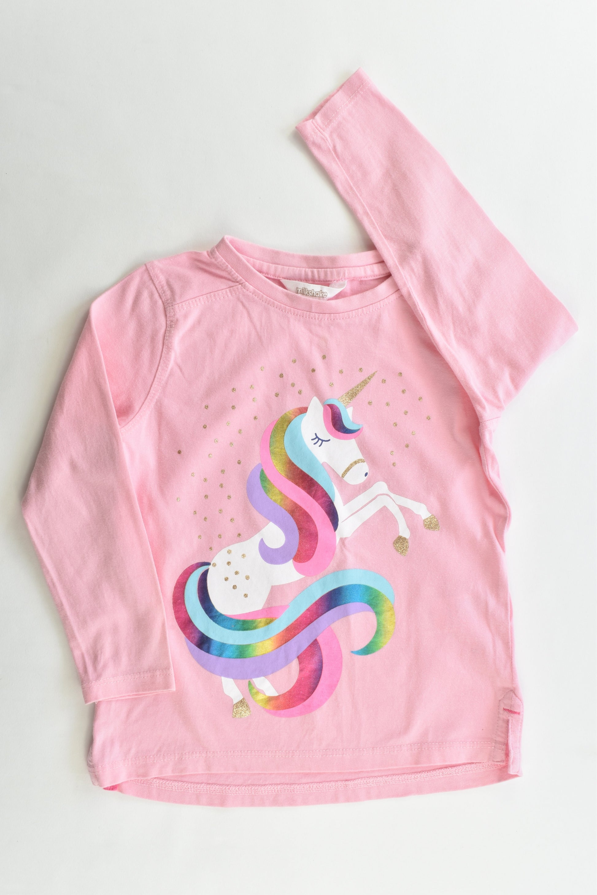 Milkshake Size 4 Rainbow Unicorn Top