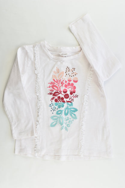 Milkshake Size 4 Top with Floral Embroidery