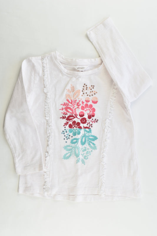 Milkshake Size 4 Top with Floral Embroidery