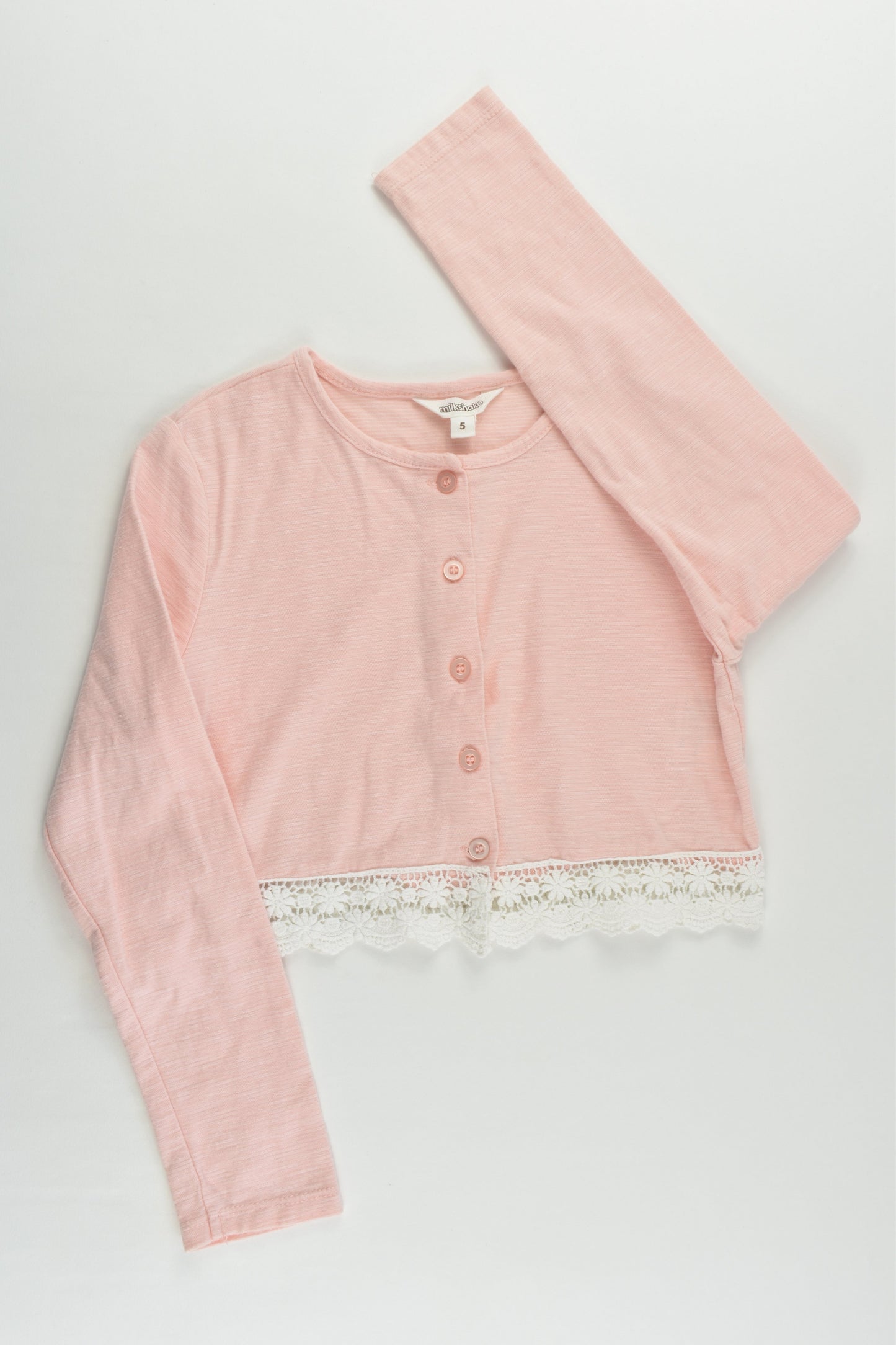 Milkshake Size 5 Cardigan with Lace Hem