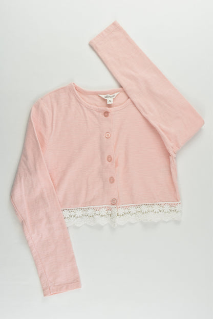 Milkshake Size 5 Cardigan with Lace Hem
