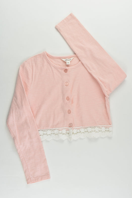 Milkshake Size 5 Cardigan with Lace Hem