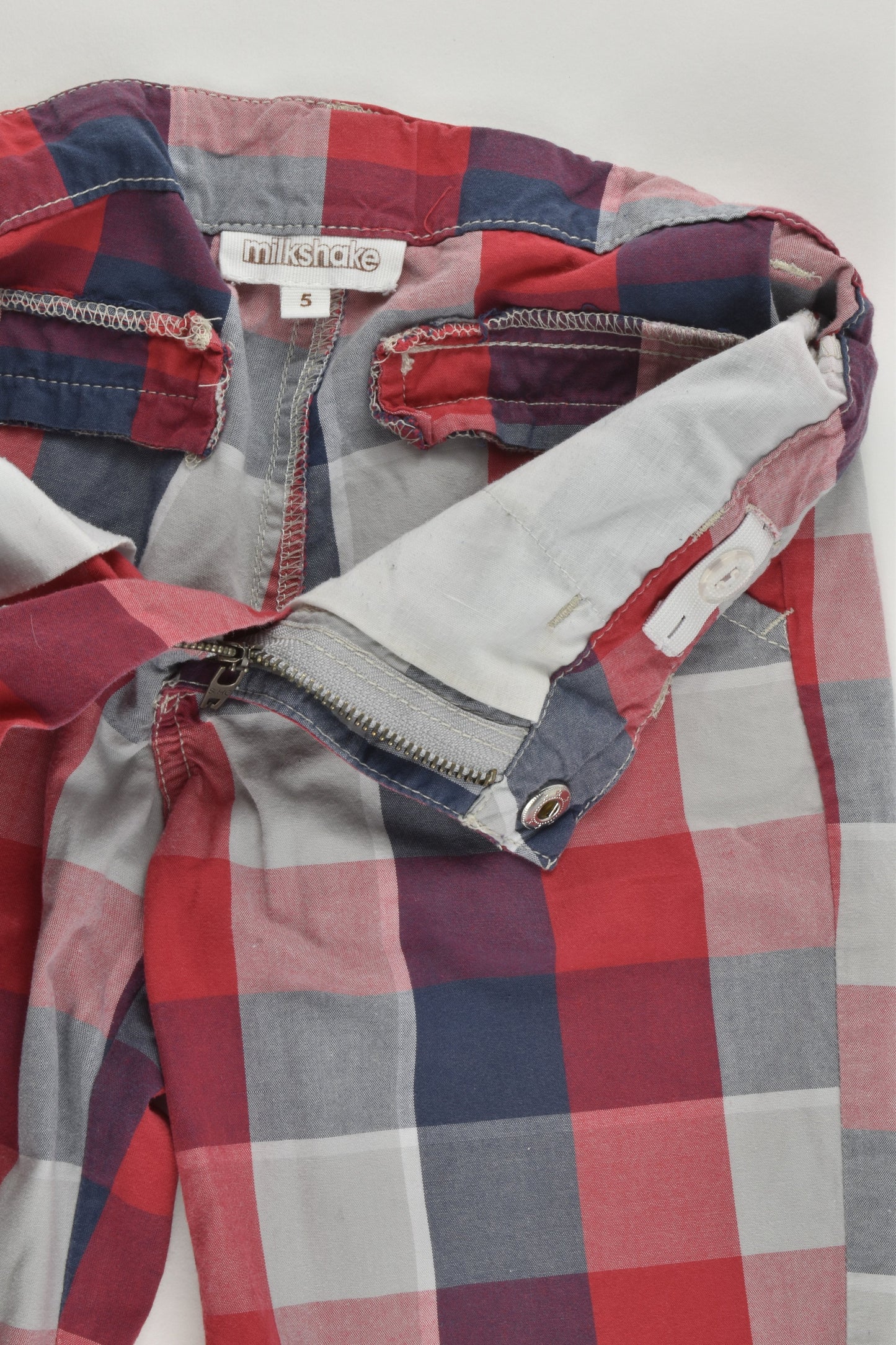 Milkshake Size 5 Lightweight Checked Shorts