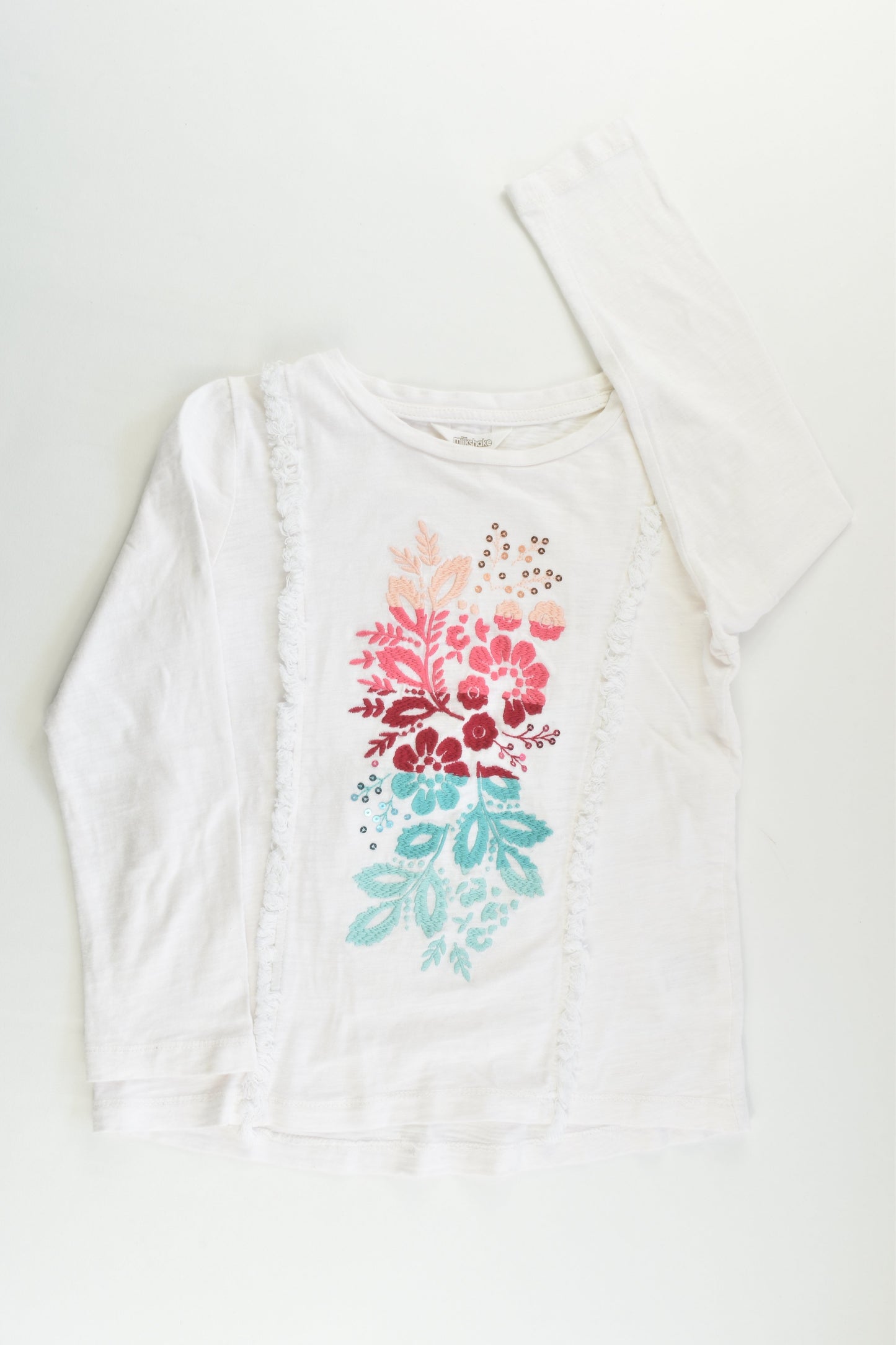 Milkshake Size 6 Floral Embroidery Top