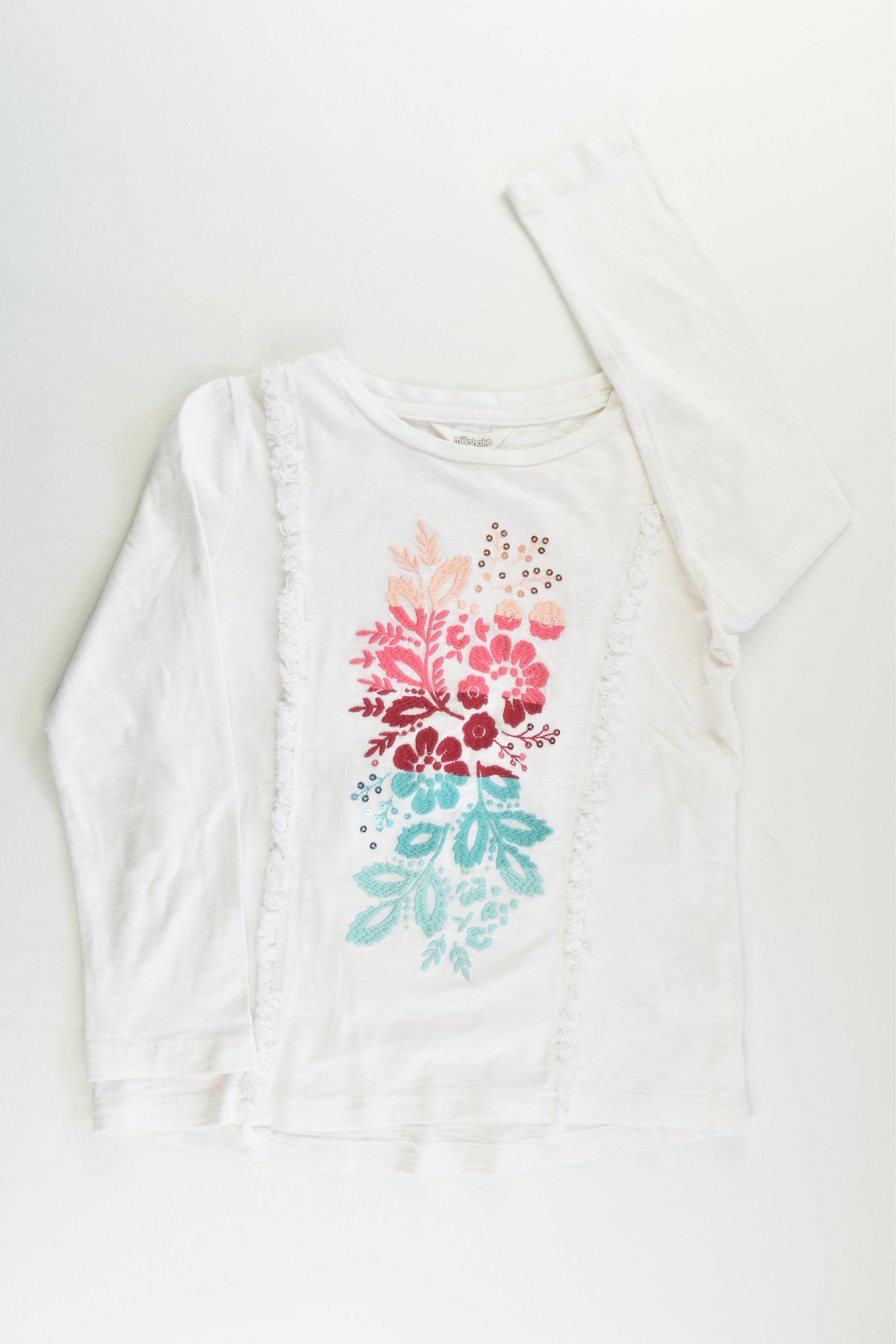 Milkshake Size 6 Floral Embroidery Top