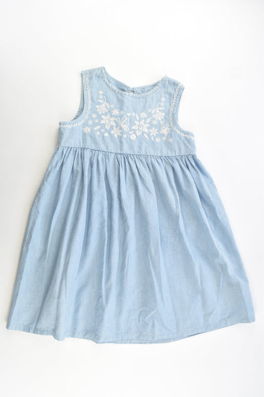 Milkshake Size 6 Lightweight Denim Dress with Embroidery