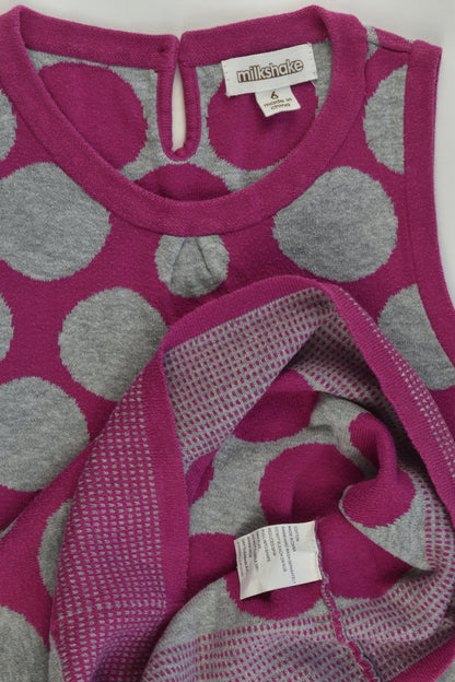 Milkshake Size 6 Polka Dots Knitted Dress