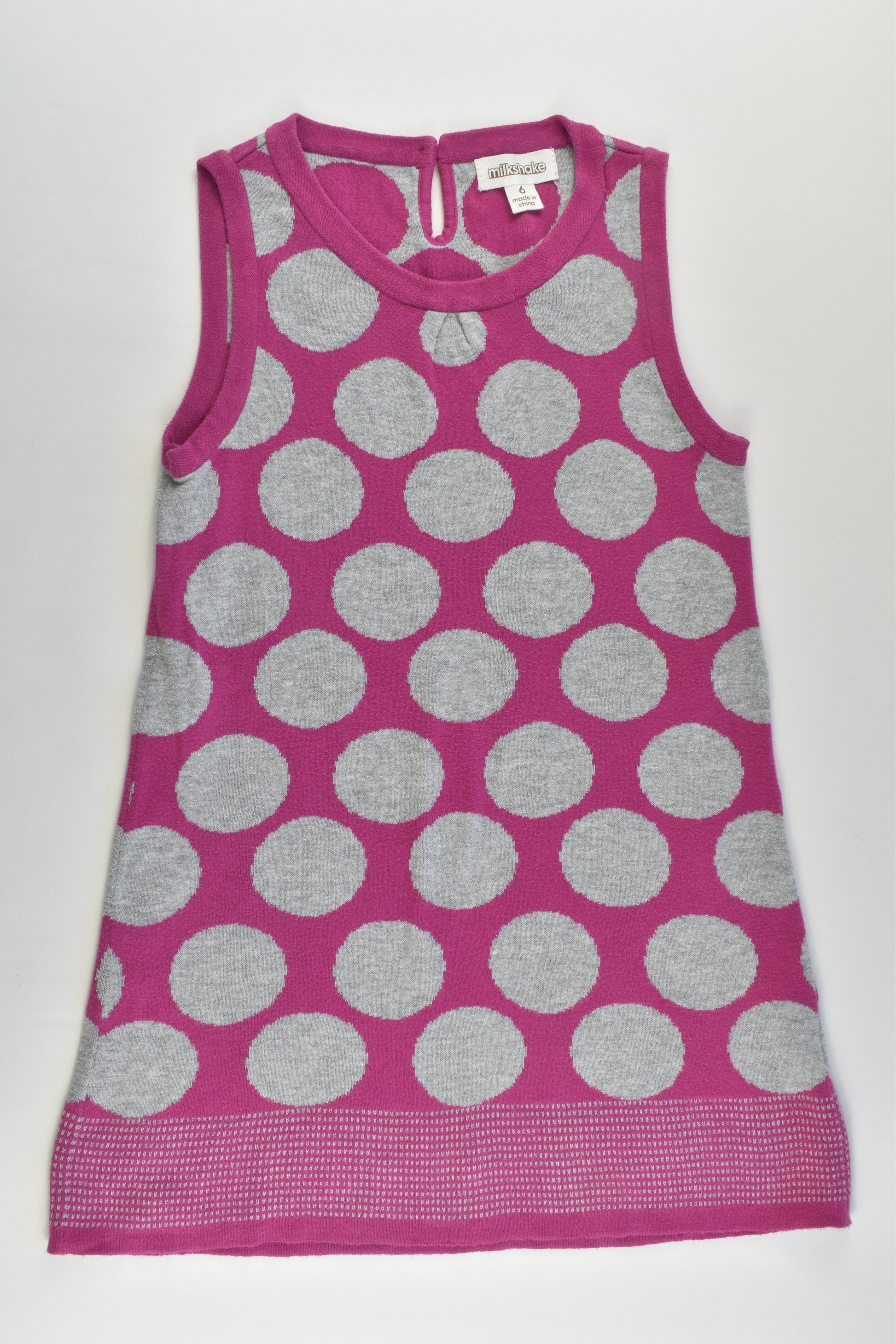 Milkshake Size 6 Polka Dots Knitted Dress