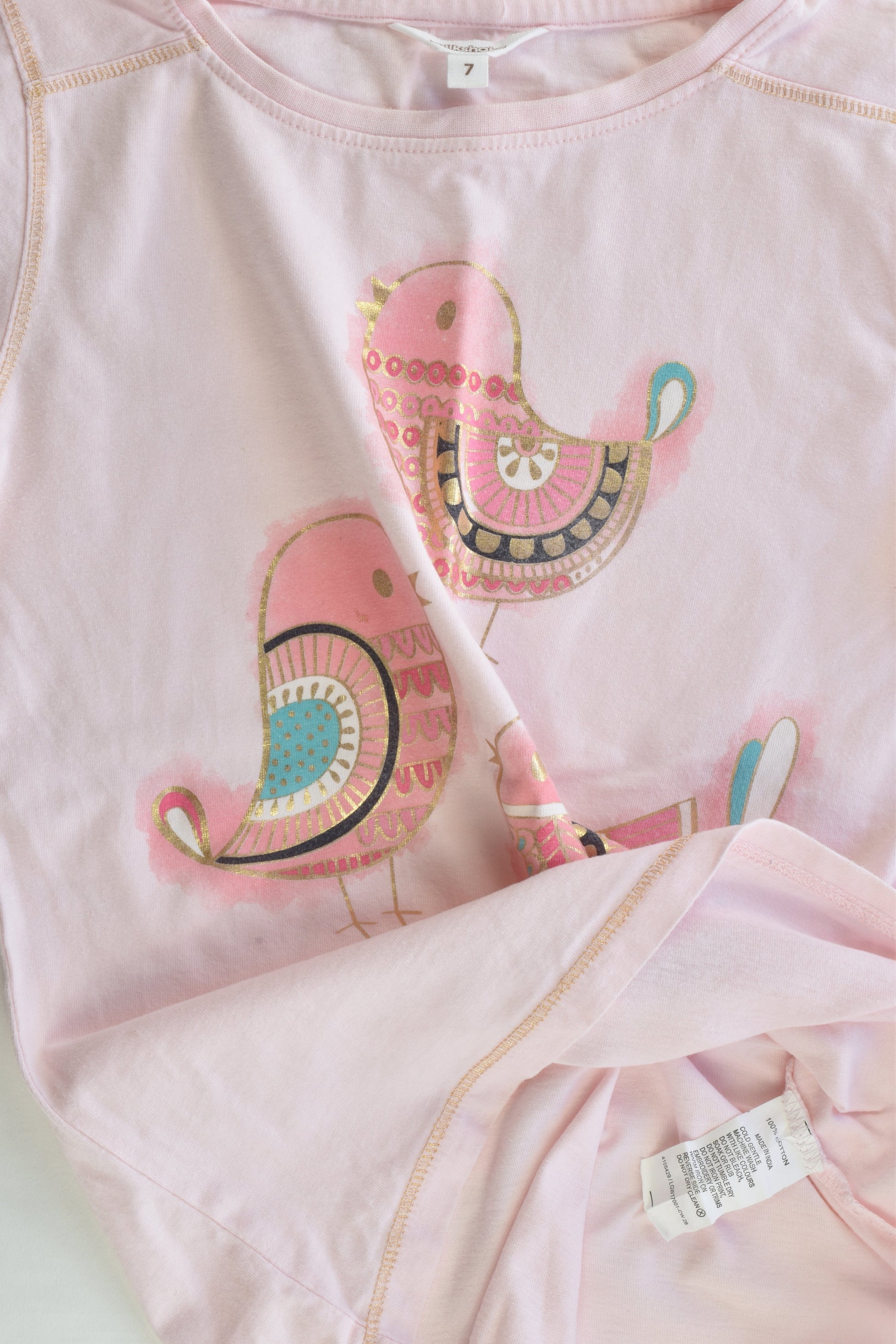Milkshake Size 7 Birds Top