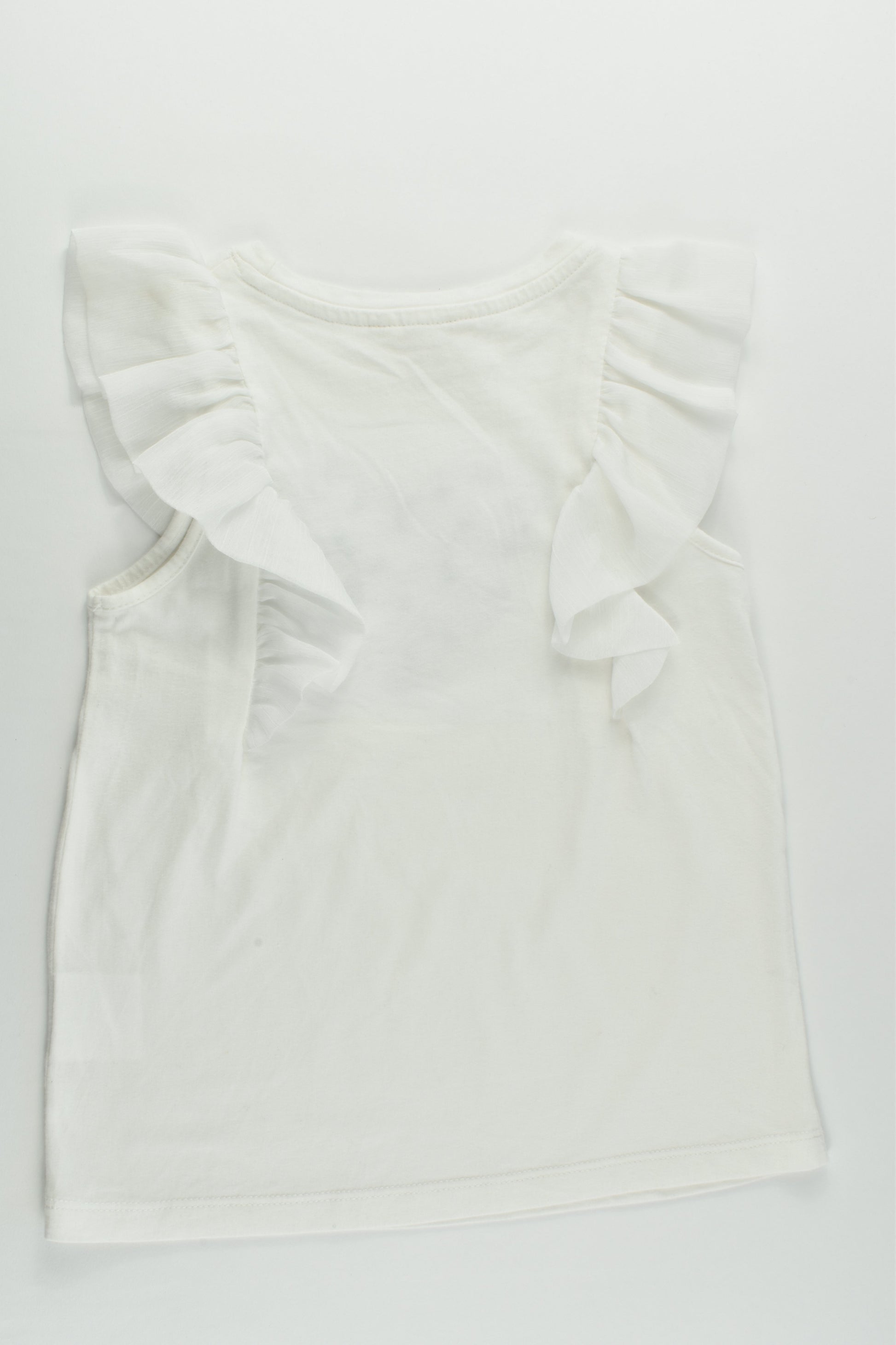 Milkshake Size 7 Ruffle Sleeves and Love Heart T-shirt