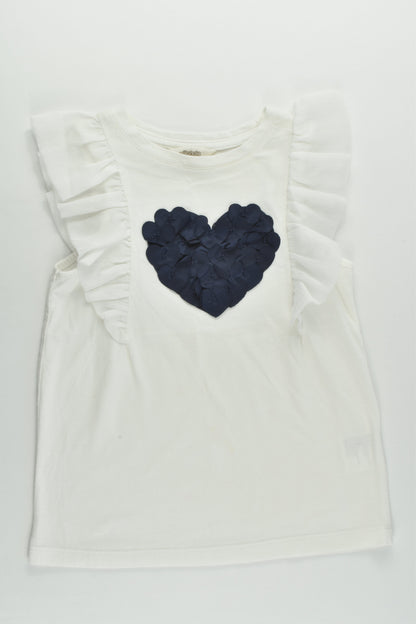 Milkshake Size 7 Ruffle Sleeves and Love Heart T-shirt