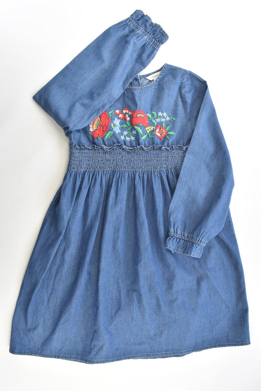 Milkshake Size 8 Lightweight Denim Dress With Floral Embroidery