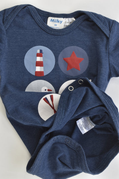 Milky Size 00 Nautical Bodysuit