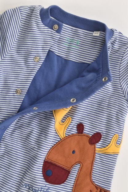 Mini B by BHS (UK) Size 00 (3-6 months) Lightly Padded Moose Footed Romper