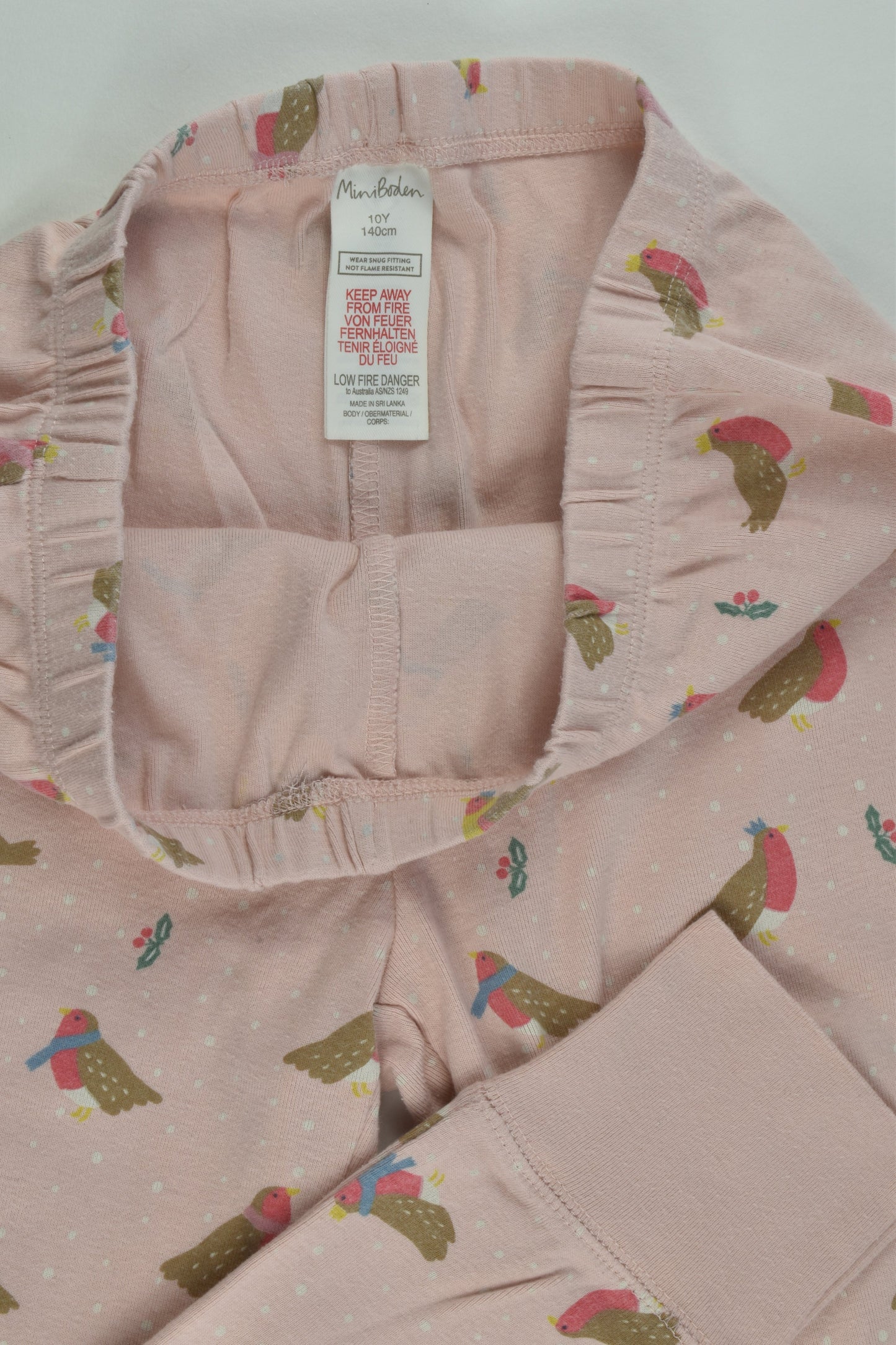 Mini Boden Size 10 (140 cm) Birds Pj Set