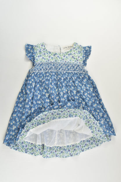 Mini Boden Size 2-3 Floral Lined Smocked Dress