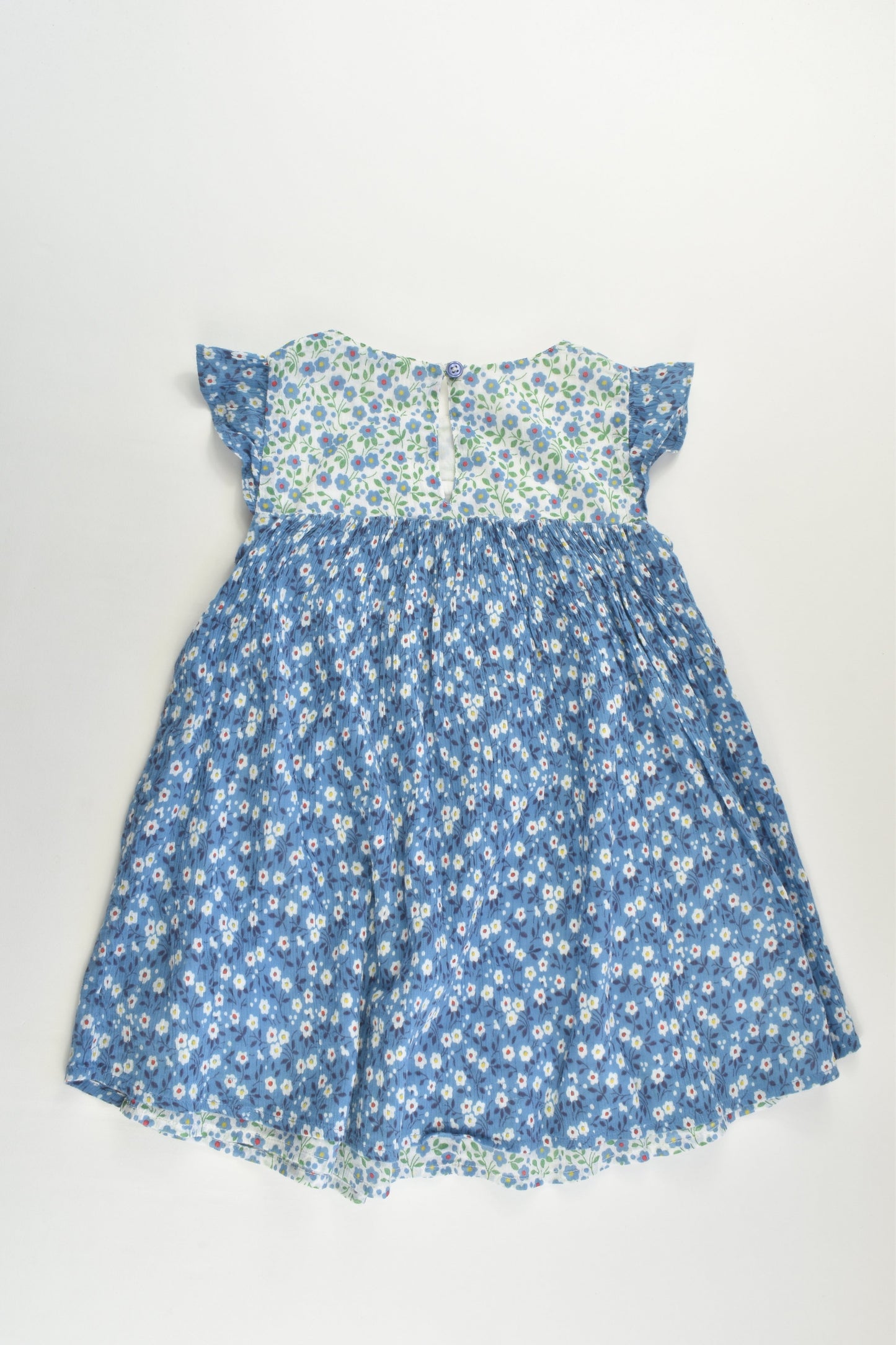 Mini Boden Size 2-3 Floral Lined Smocked Dress