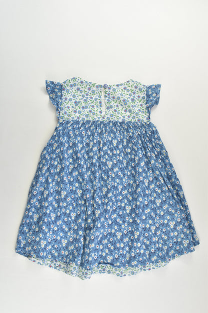 Mini Boden Size 2-3 Floral Lined Smocked Dress