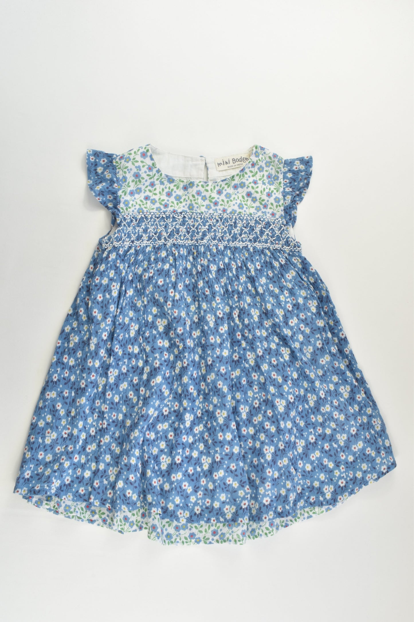 Mini Boden Size 2-3 Floral Lined Smocked Dress