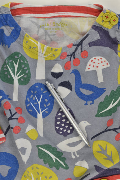 Mini Boden Size 3-4 Autumn Print Tunic/Dress