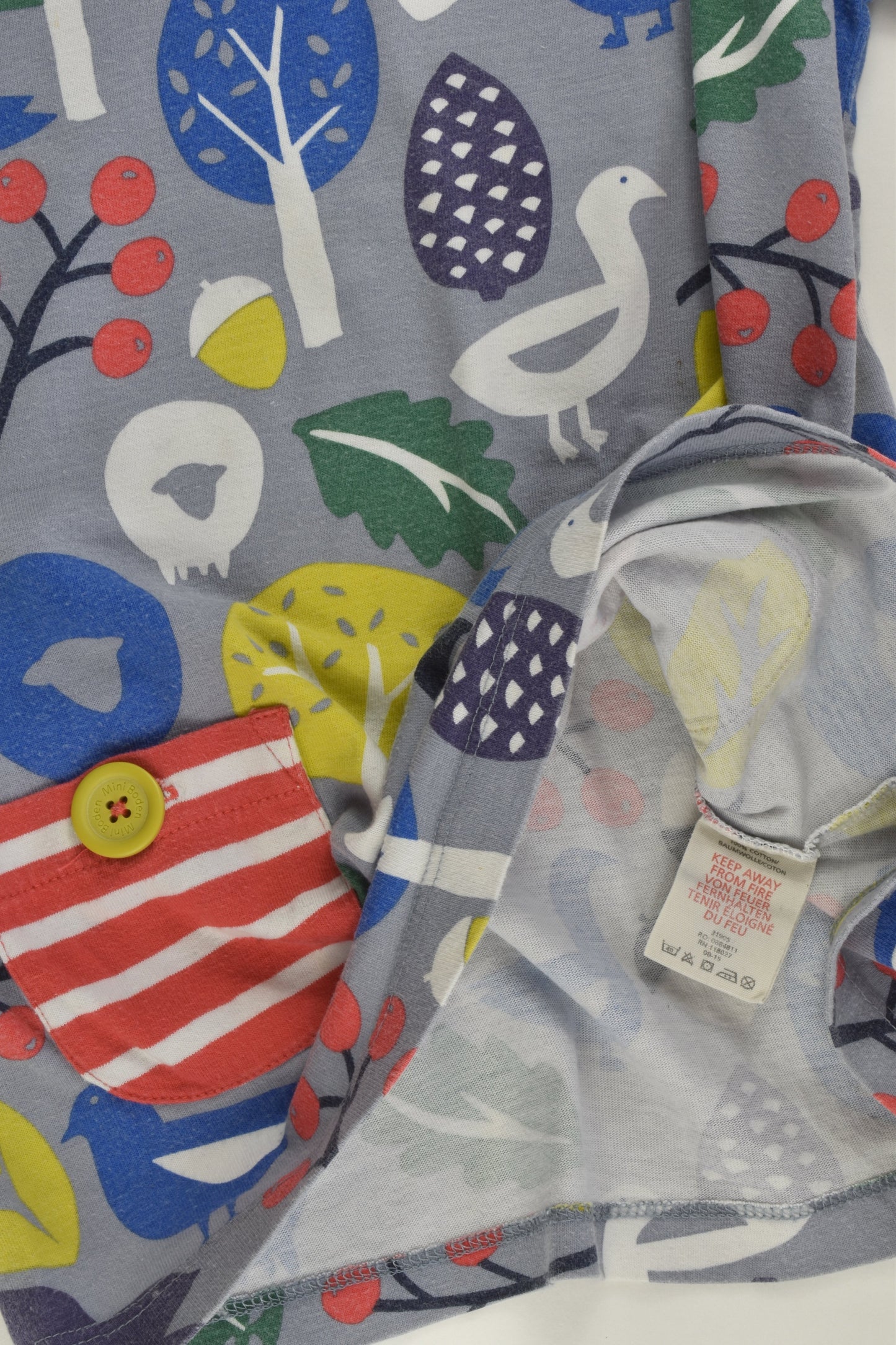Mini Boden Size 3-4 Autumn Print Tunic/Dress