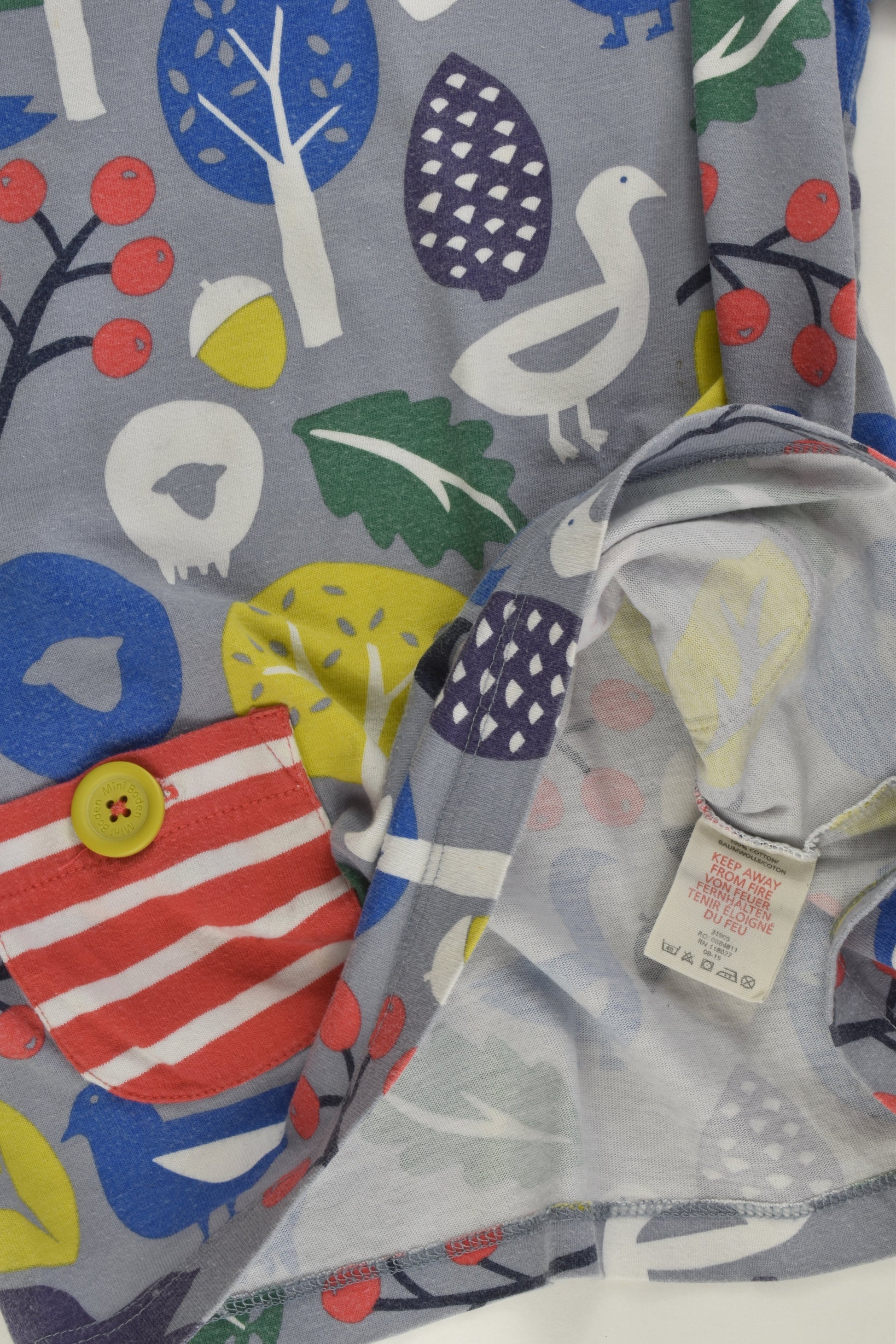 Mini Boden Size 3-4 Autumn Print Tunic/Dress