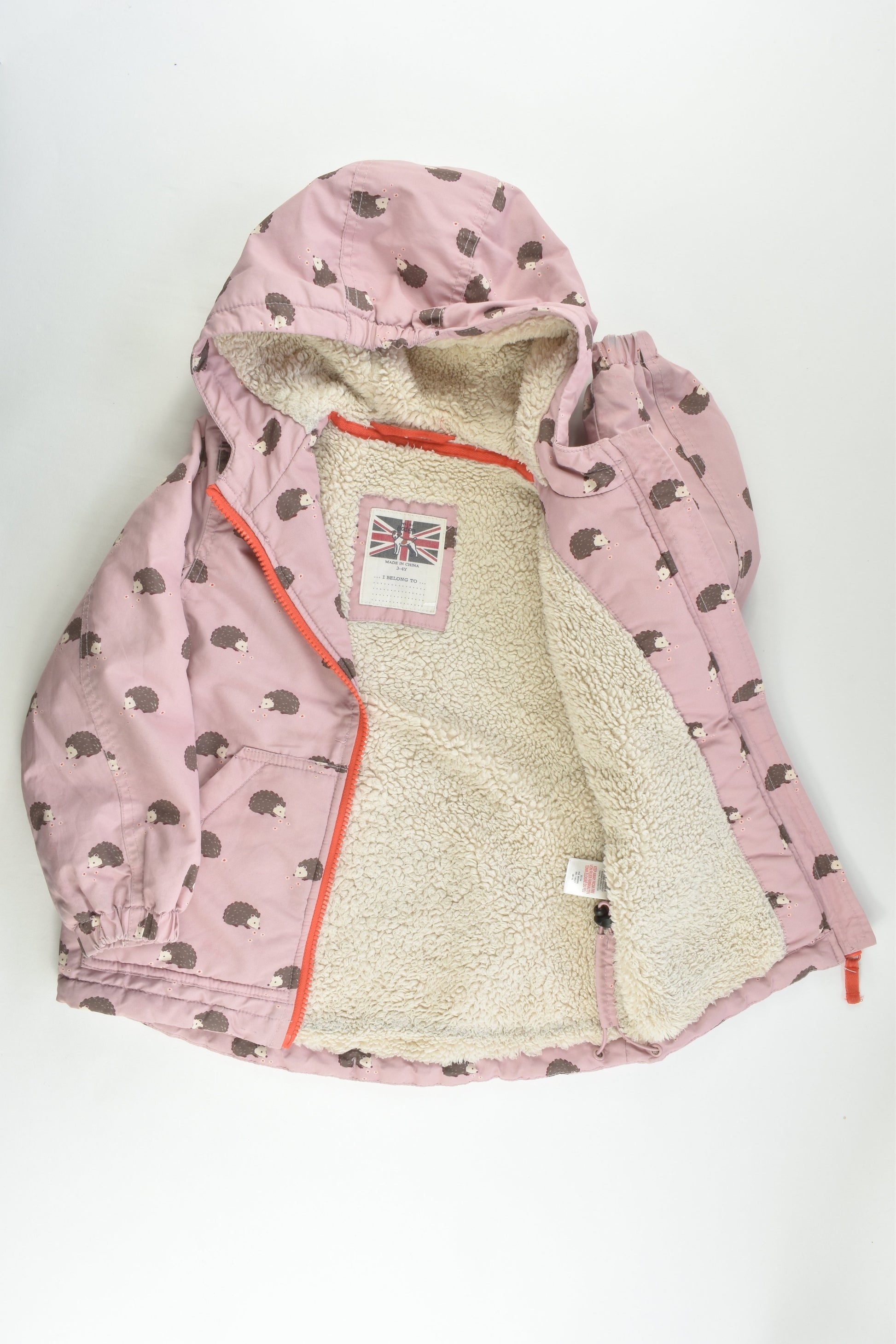 Mini Boden Size 3-4 Hedgehogs Warm Winter Jacket