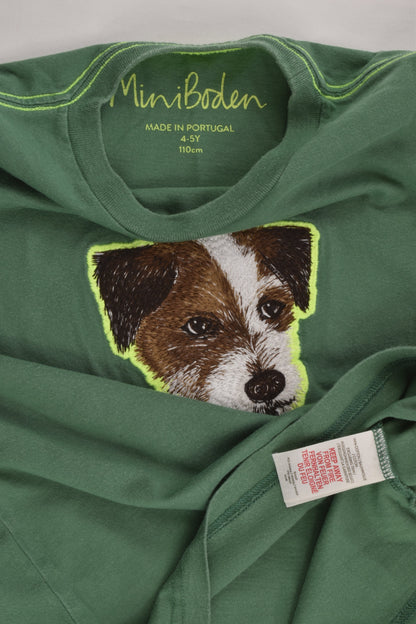 Mini Boden Size 4-5 (110 cm) Dog T-shirt