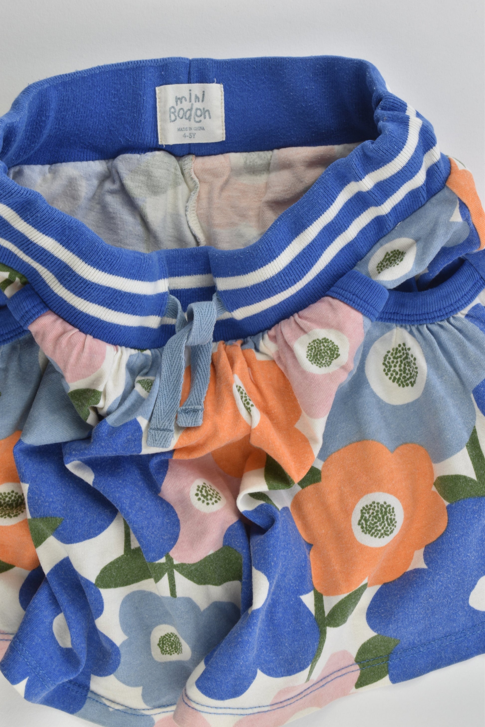 Mini Boden Size 4-5 Floral Skirt with Shorts Underneath