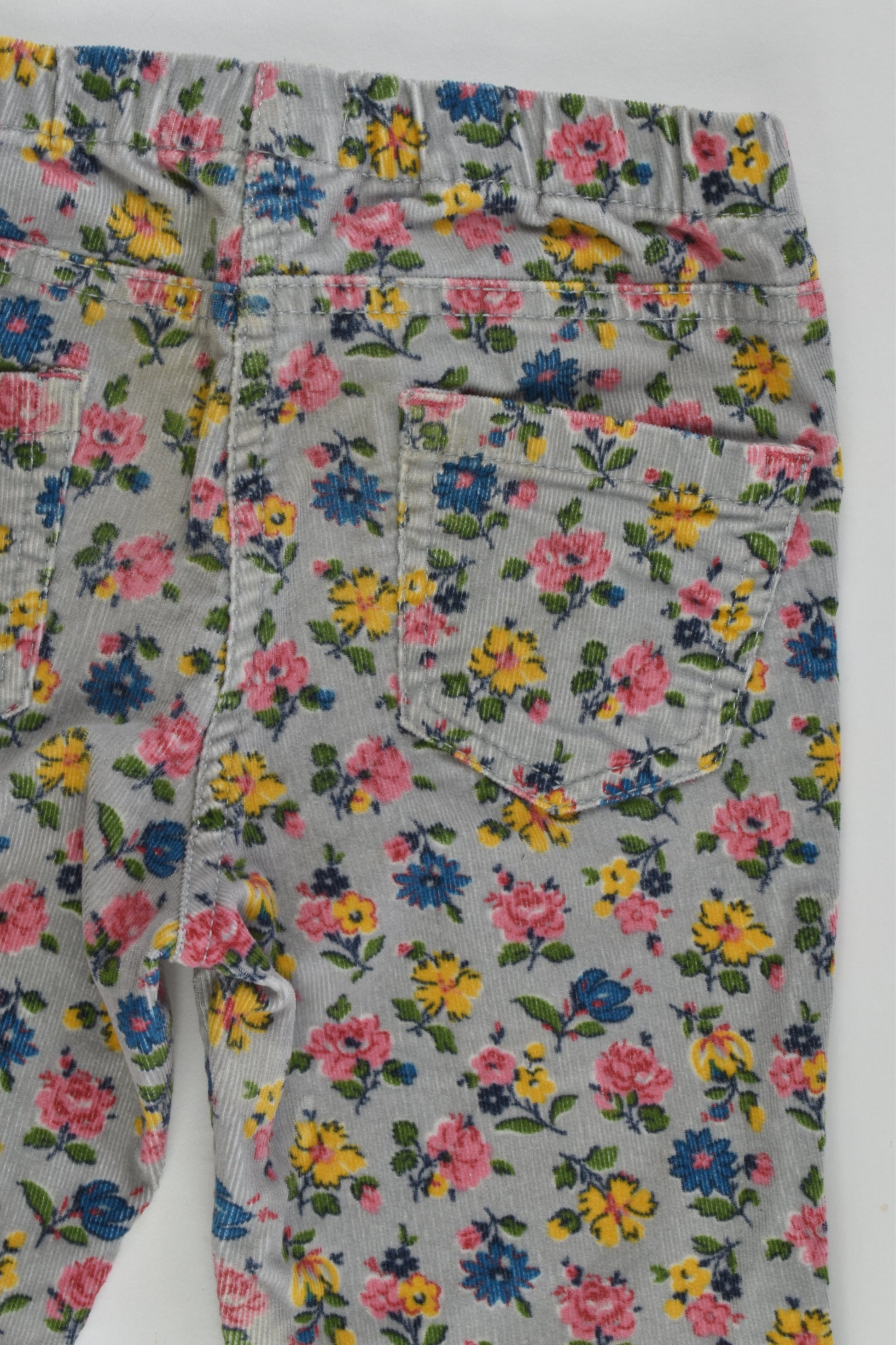Mini Boden Size 6 Floral Stretchy Cord Pants