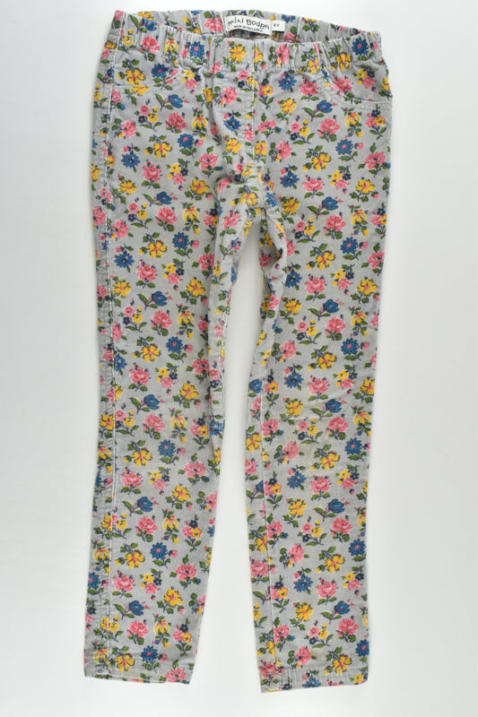 Mini Boden Size 6 Floral Stretchy Cord Pants