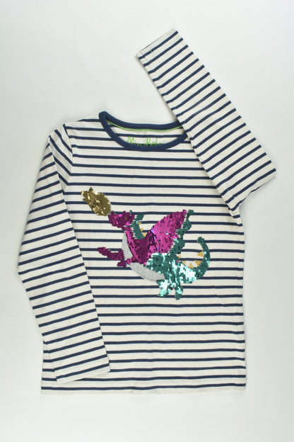 Mini Boden Size 7-8 (128 cm) Reversible Sequins Dragon Top