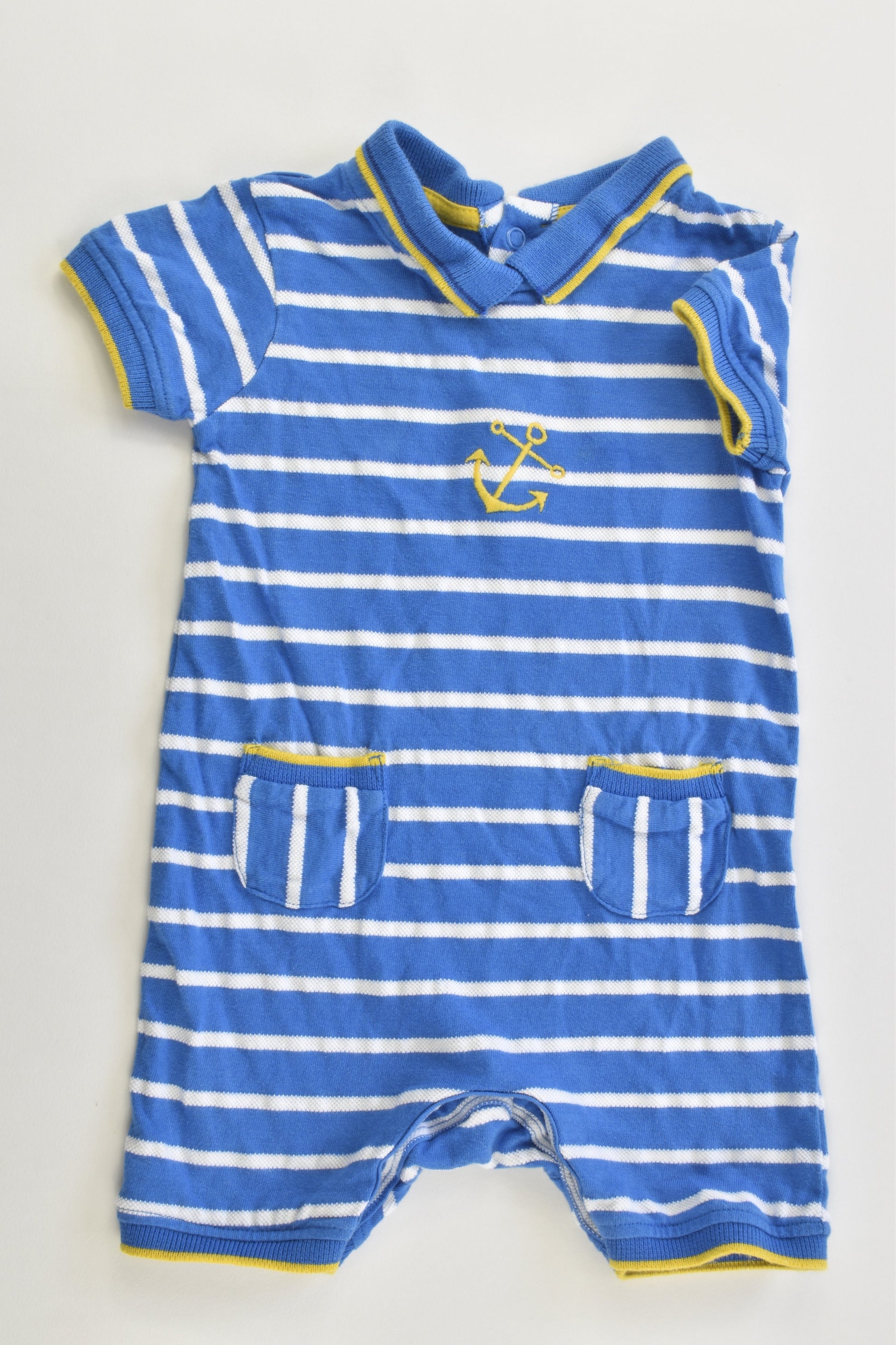 Mini Club Size 00 (3-6 months) Nautical Short Romper