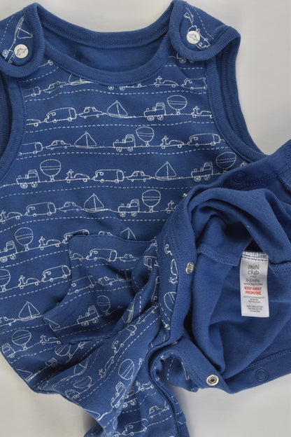 Mini Club Size 000 (0-3 months) Vehicles Cotton Overalls