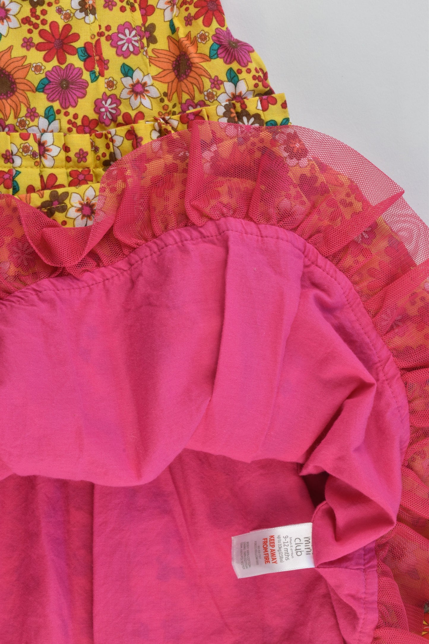 Mini Club Size 9-12 Months Layered Floral Dress