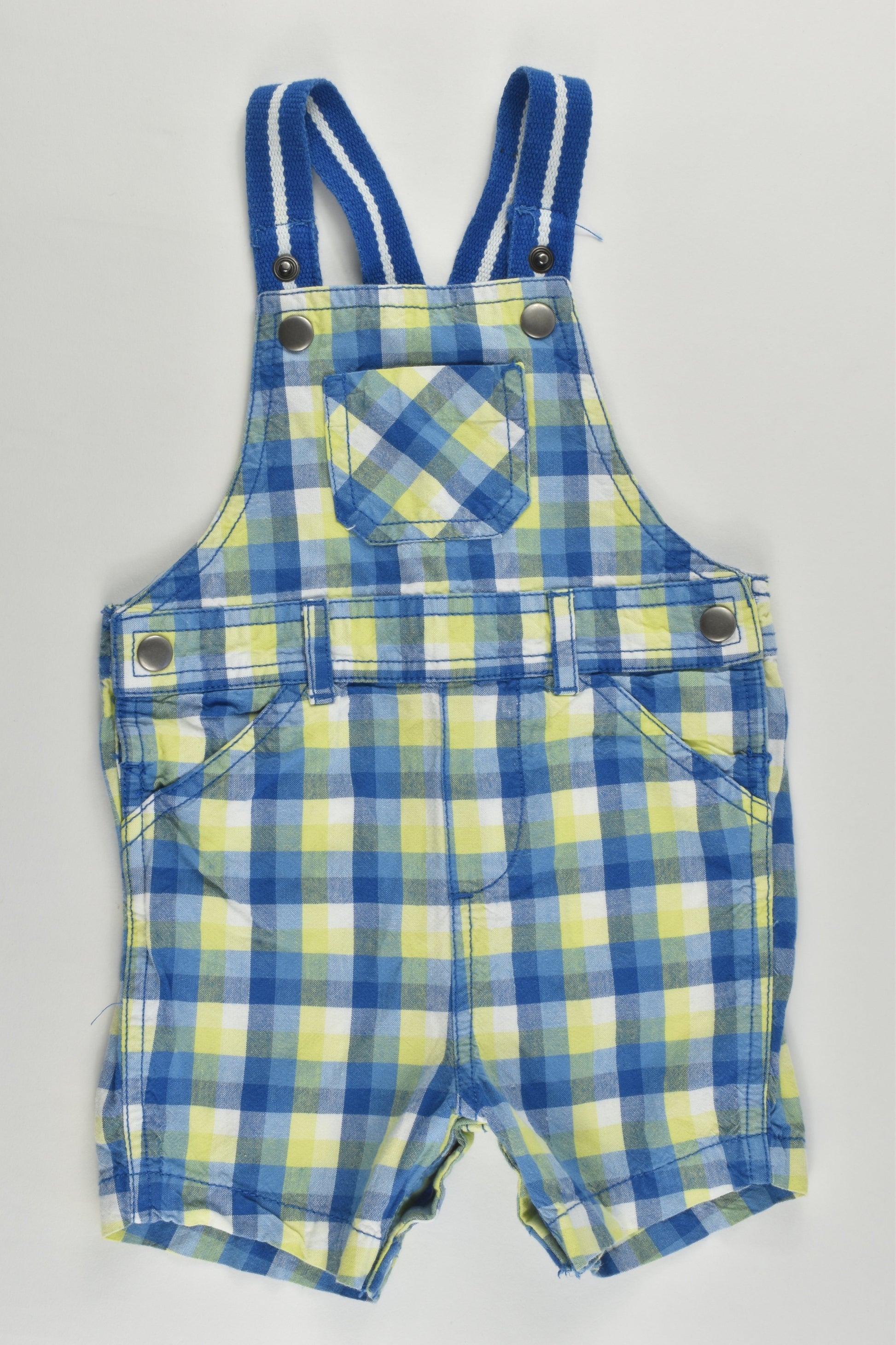 Mini Club (UK) Size 0 (6-9 months) Checked Short Overalls